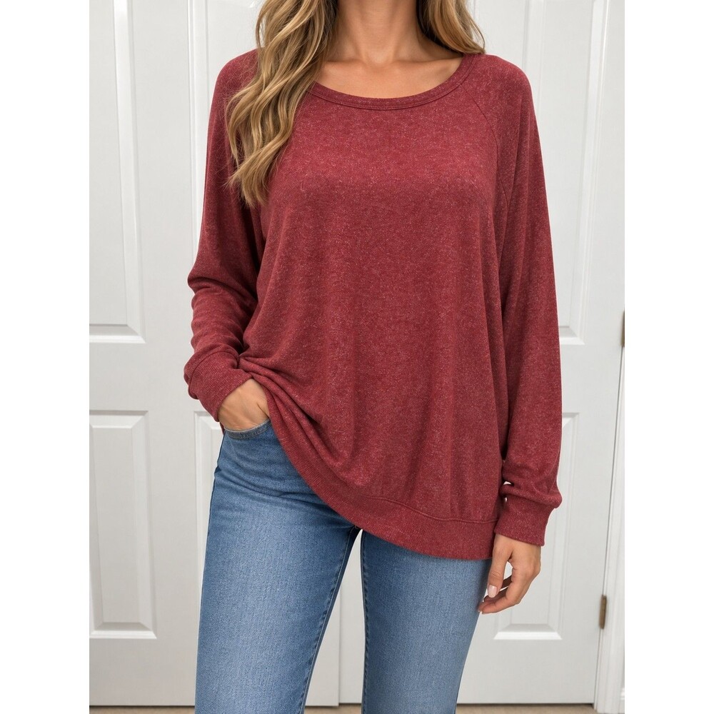 Buffalo David Bitton Women’s L Red Heather Lightweight Pullover Sweater